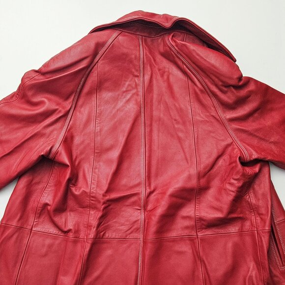 Tiboa Women's 3/4 Length Soft Leather Coat - Size 14P - Excellent Condition - Picture 3 of 5